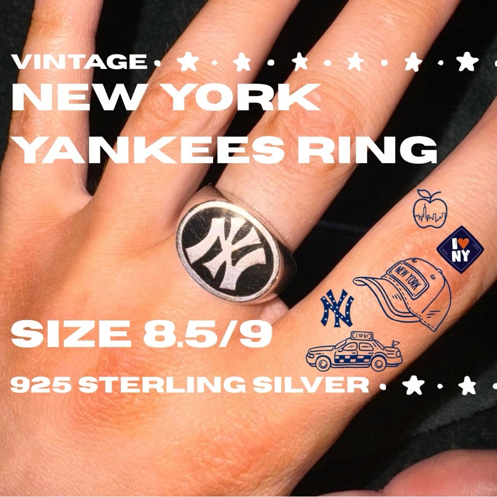 New York Yankees Sterling Silver Ring